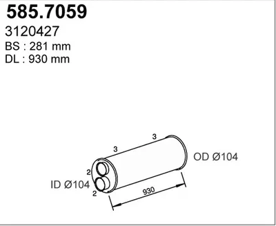 Zentral- und Oberschalldämpfer ASSO 585.7059