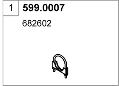Montagesatz, ASSO Schalldämpfer 599,0007