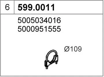Montagesatz, Schalldämpfer ASSO 599.0011