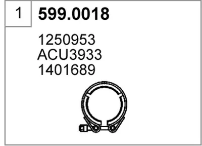 Montagesatz, ASSO Schalldämpfer 599.0018