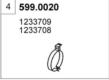 Montagesatz, ASSO Schalldämpfer 599.0020