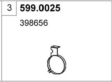 Montagesatz, ASSO Schalldämpfer 599.0025