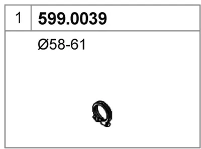 Montagesatz, Schalldämpfer ASSO 599.0039