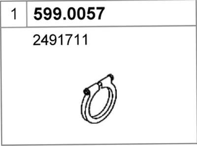 Montagesatz, Schalldämpfer ASSO 599.0057