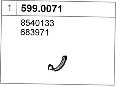 Montagesatz, Schalldämpfer ASSO 599.0071