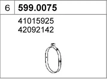Montagesatz, Schalldämpfer ASSO 599.0075