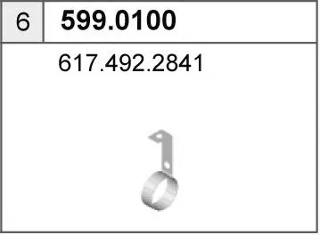 Montagesatz, ASSO 599.0100 Schalldämpfer