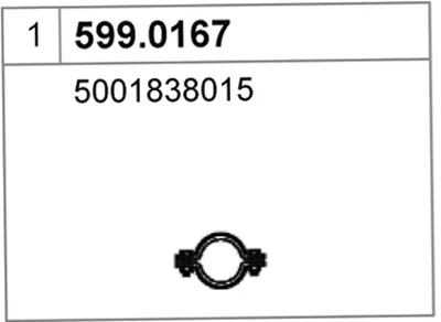 Montagesatz, Schalldämpfer ASSO 599.0167