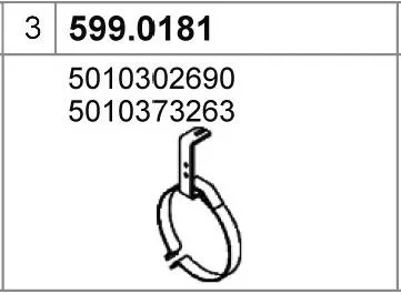Montagesatz, Schalldämpfer ASSO 599.0181
