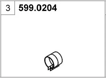 Montagesatz, Schalldämpfer ASSO 599.0204