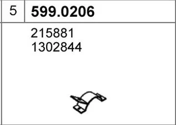 Montagesatz, Schalldämpfer ASSO 599.0206