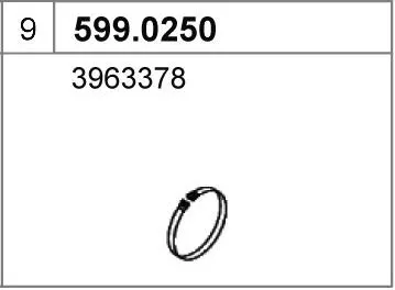 Montagesatz, ASSO 599.0250 Schalldämpfer