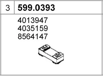 Montagesatz, ASSO Schalldämpfer 599.0393