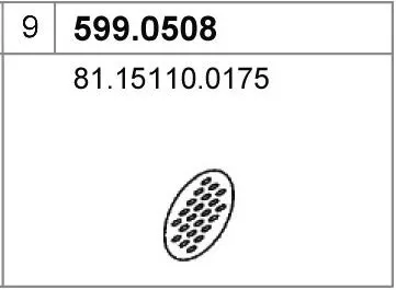 Montagesatz, ASSO Schalldämpfer 599.0508