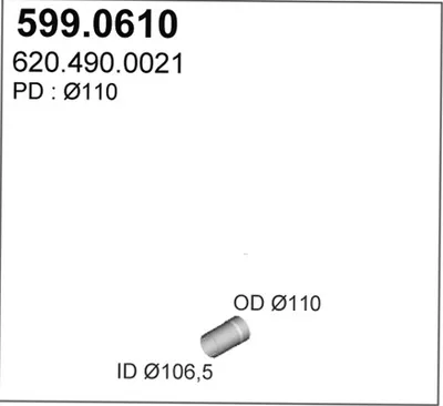 Montagesatz, Schalldämpfer ASSO 599.0610
