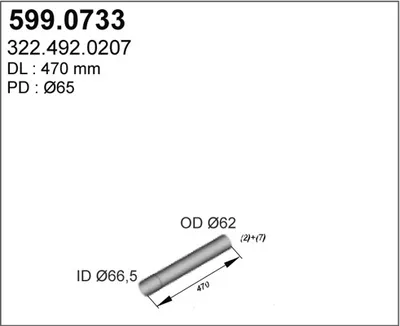 Montagesatz, Schalldämpfer ASSO 599.0733