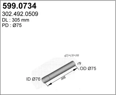 Montagesatz, Schalldämpfer ASSO 599.0734