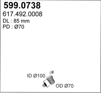 Montagesatz, Schalldämpfer ASSO 599.0738