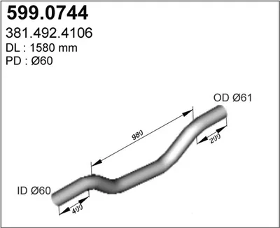 Montagesatz, Schalldämpfer ASSO 599.0744