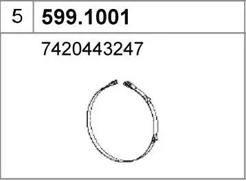 Montagesatz, Schalldämpfer ASSO 599.1001