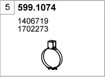 Montagesatz, Schalldämpfer ASSO 599.1074