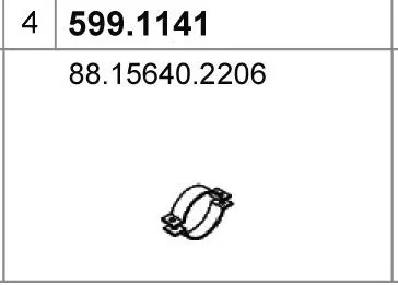 Montagesatz, Schalldämpfer ASSO 599.1141