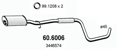 Zentrum Schalldämpfer Volvo 460 · Volvo 440