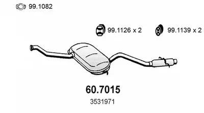 Endschalldämpfer Volvo 850 Kombi · Volvo V70 I · Volvo C70 I Coupe