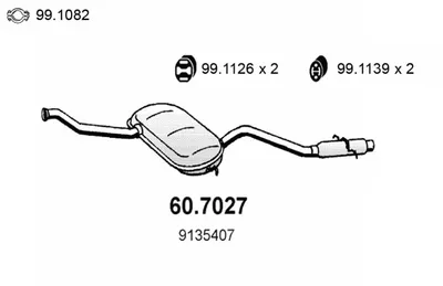 Endschalldämpfer Volvo 850 Kombi · Volvo V70 I · Volvo C70 I Coupe