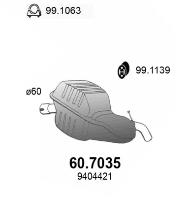 Hinterer Schalldämpfer Volvo S80 I