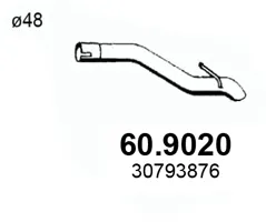 Auspuffrohr Volvo S40 II · Volvo V50