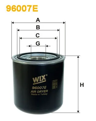 Lufttrockner Patrone, Druckluftsystem WIX FILTERS 96007E