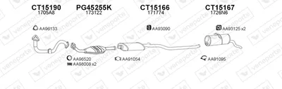 Abgassystem Citroën BERLINGO / BERLINGO ERSTER Kastenkörper/MPV · Citroën BERLINGO / BERLINGO ERSTE MPV