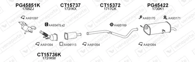 Abgassystem Citroën C4 Coupe · Citroën C4 I