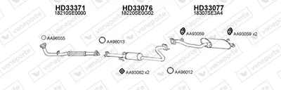 Abgassystem Honda ACCORD III