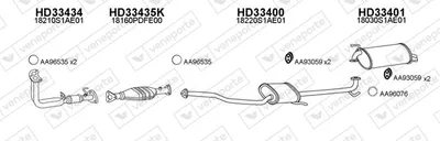 Abgassystem Honda ACCORD VI · Honda ACCORD VI Hatchback