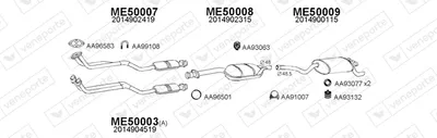 Abgassystem Mercedes-Benz 190