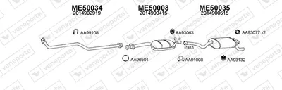 Abgassystem Mercedes-Benz 190