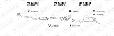 Abgassystem Mercedes-Benz 190