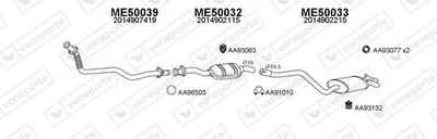 Abgassystem Mercedes-Benz 190