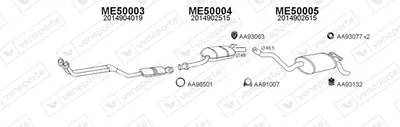 Abgassystem Mercedes-Benz 190