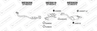 Abgassystem Mercedes-Benz 190