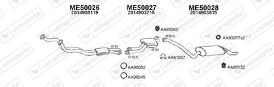 Abgassystem Mercedes-Benz 190
