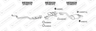 Abgassystem Mercedes-Benz 190