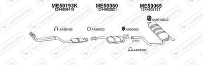 Abgassystem Mercedes-Benz 124 T-Modell