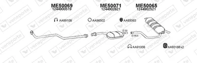 Abgassystem Mercedes-Benz 124 T-Modell