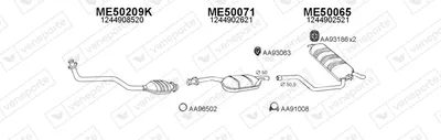 Abgassystem Mercedes-Benz 124 T-Modell
