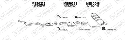 Abgassystem Mercedes-Benz 124 T-Modell
