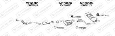 Abgassystem Mercedes-Benz 124 T-Modell
