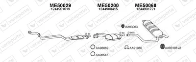 Abgassystem Mercedes-Benz 124 T-Modell